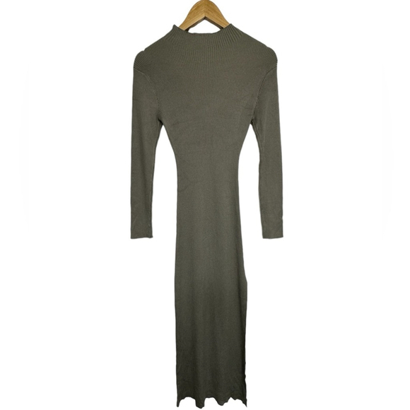 Mable Ribbed Bodycon Long Sleeve Dress - Size Large - Picture 1 of 11